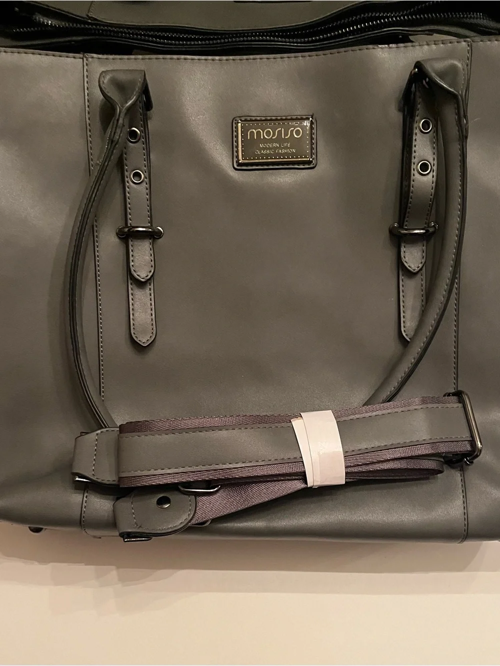 Mosiso Grey Professional Laptop Bag for Women